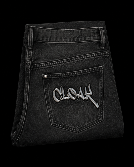 V2 Black Baggy Jeans